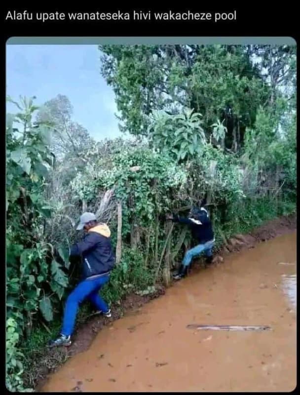 Alafu upate wanateseka hivi wakacheze pool
