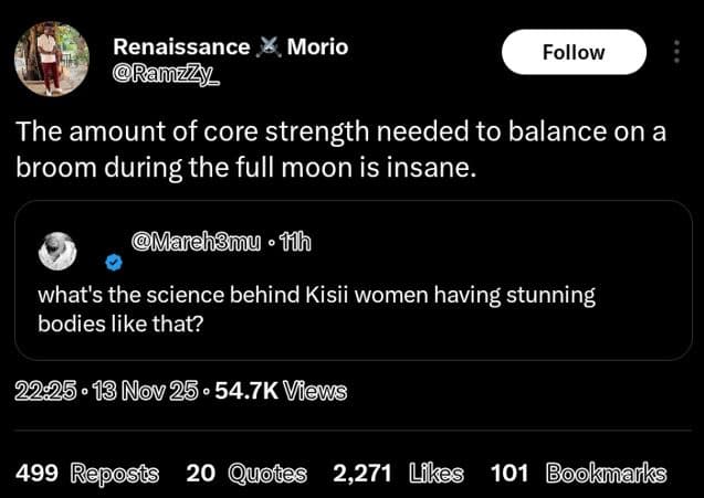 Renaissance morio ran7ly follow the amount of core strength needed to balance on