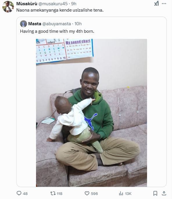 Musakurà musakuru45 9h naona amekanyanga kende usizalishe tena masta abuyamasta