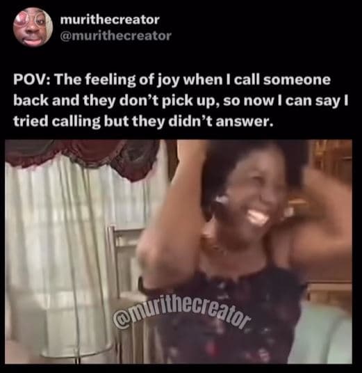 Murithecreator murithecreator pov the feeling of joy when i call someone back an