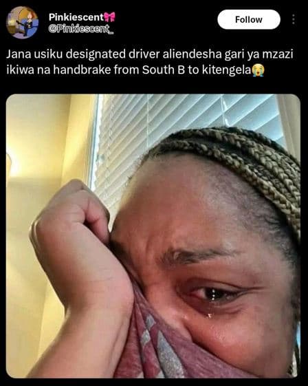 Pinkiescent pfnkiescant _ follow jana usiku designated driver aliendesha gari ya
