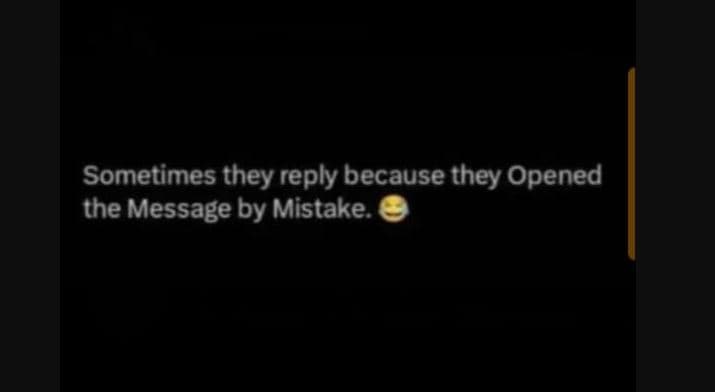 Sometimes they reply because they opened the message by mistake.