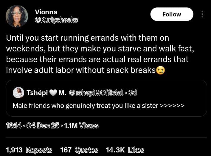 Vionna kurlycheeks follow until you start running errands with them on weekends,