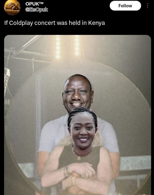 Opuktm iisopuk follow if coldplay concert was held in kenya