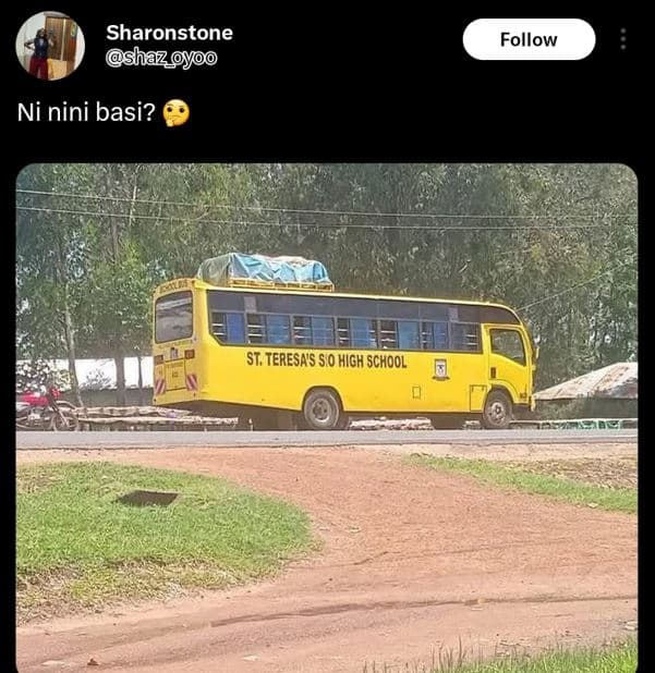 Sharonstone shaz yoo follow ni nini basi? st, teresas s0 high school