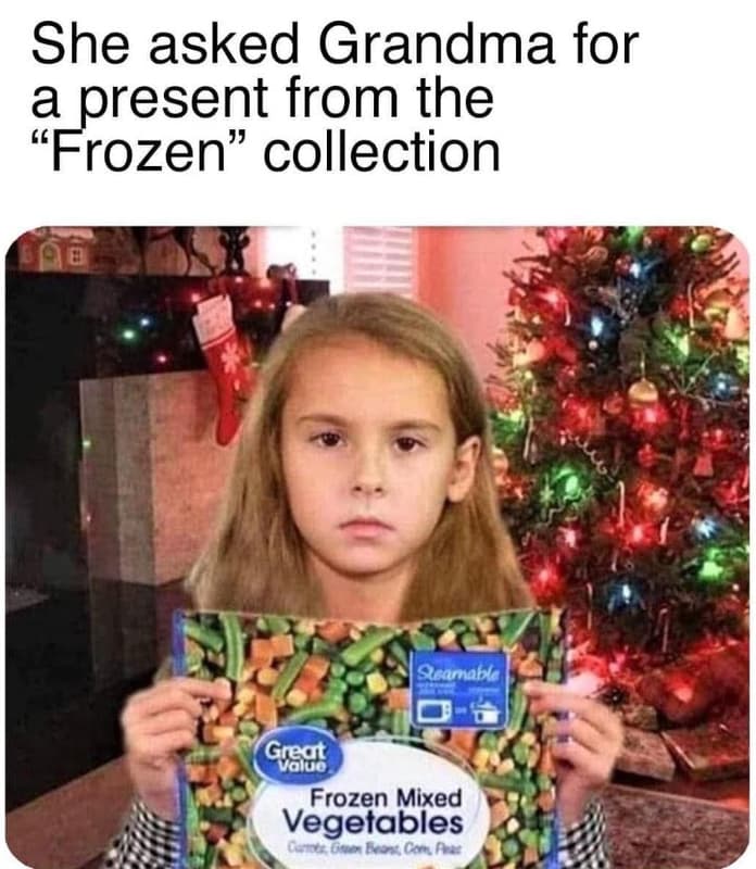 She asked grandma for a present from the frozen collection samabla gr8gt frozen