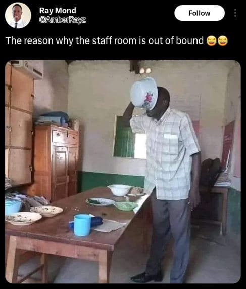 Ray mond anberrayz follow the reason why the staff room is out of bound