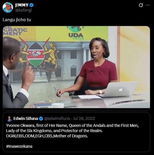 Jmmy katangi langu jicho tu eeafc uda edwin sifuna edwinsifuna jul 26, yvonne ok