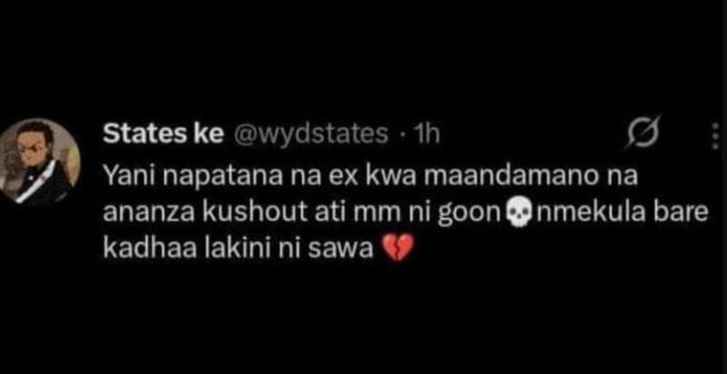 States ke wydstates 1h 0 yani napatana na ex kwa maandamano na ananza kushout at