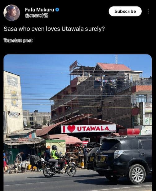 Fafa mukuru osonoke subscribe sasa who even loves utawala surely? jtianslate pos