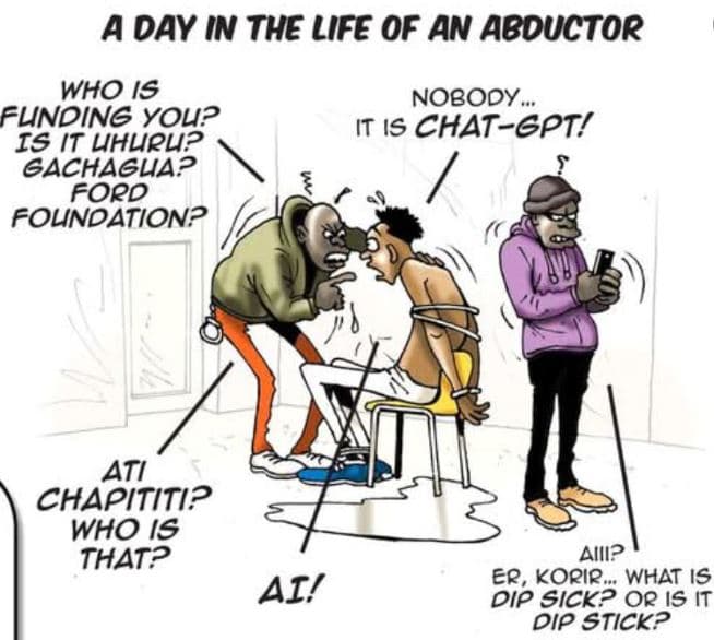 Aday in the life of an abductor who is nobody funding you? is it uhuru? gachaga?