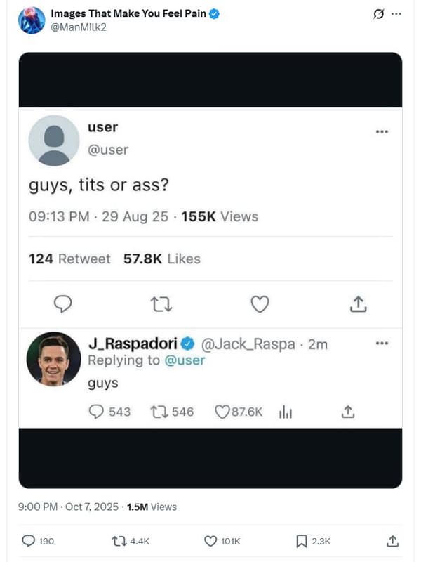 Images that make you feel pain manmilk2 user user guys, tits or ass? 0913 pm 29