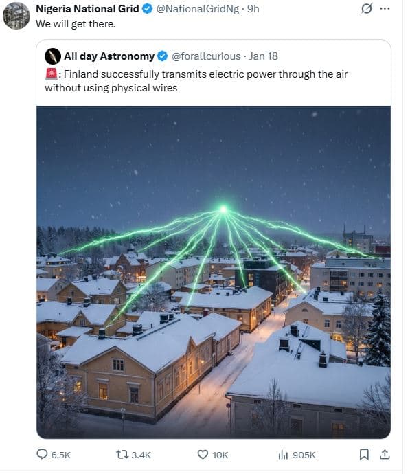 Nigeria national grid nationalgridng 9h we will get there all day astronomy fora