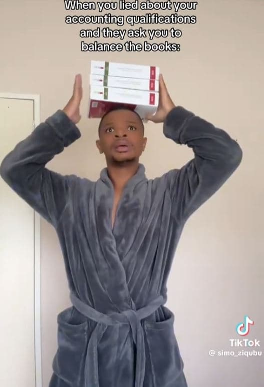 When you liedaboutyour accountihg qualfications and they askyouto balancethebook