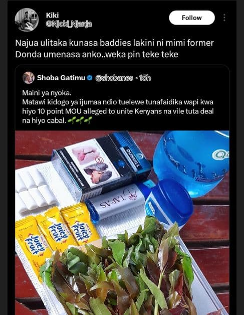 Kiki noknjanfa follow najua ulitaka kunasa baddies lakini ni mimi former donda u