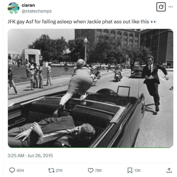 Ciaran statechxmps jfk gay asf for falling asleep when jackie phat ass out like