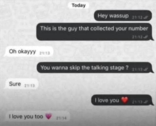 Today hoy wassup 2 this i5 ihe quy that collected vour number oh okavyy you wann