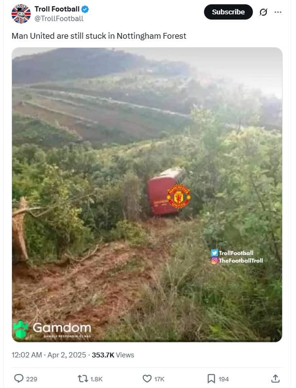 Troll football trollfootball subscribe man united are still stuck in nottingham