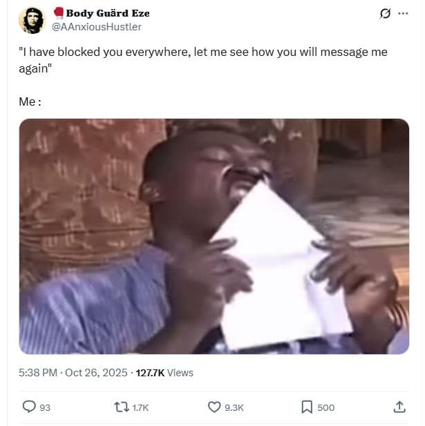Body guärd eze aanxioushustler thave blocked you everywhere let me see how you w