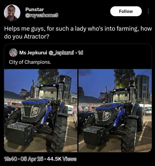 Punstar ywahomeg follow helps me guys, for such a lady who's into farming, how d