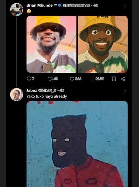 Brian mbunde cblannunce 07 ll4 ilu 21a jabez abaullr . 4lh yako tuko nayo alread