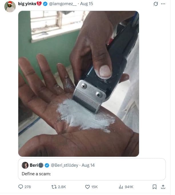 Big yinks iamgomez_ aug beri beri_stilldey . aug 14 define a scam 278 tj 28k 15k