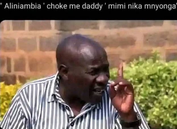 Aliniambia choke me daddy mimi nika mnyonga