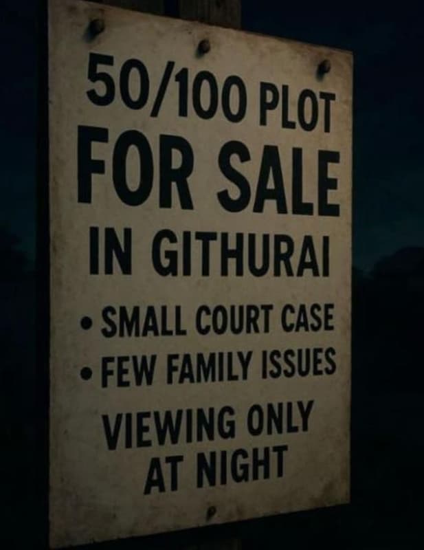50100 plot for sale in githurai small court case few family issues viewing only