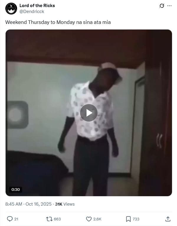 Lord of the ricks dendricck weekend thursday to monday na sina ata mia 0.30 8.45