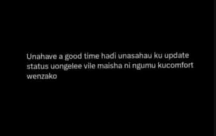 Unanaveo good tlme hadl unasahau ku update gualus uongelee vile malsha ni ngumu