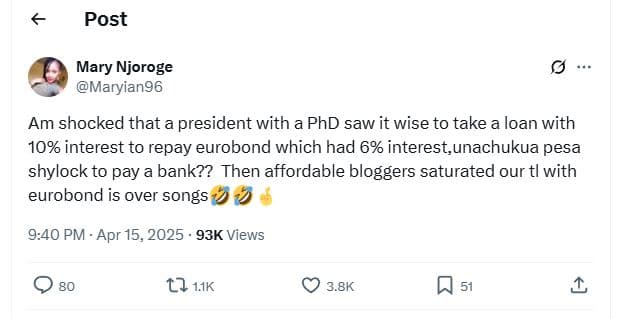 Post mary njoroge maryiang6 am shocked that a president with a phd saw it wise t