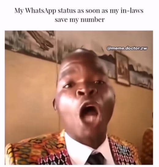 My whals app slalus as soon as my inlaws save my numher mcmodoctonw