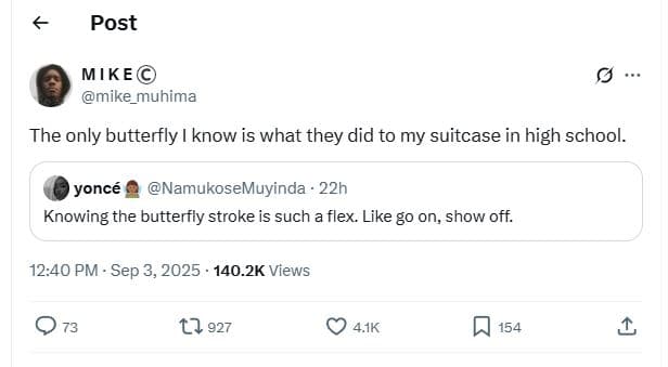 Post mike mike_muhima the only butterfly know is what they did to my suitcase in