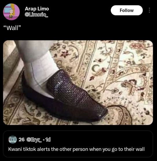 Arap limo limono_ follow 'wall 26 ery 1d kwani tiktok alerts the other person wh