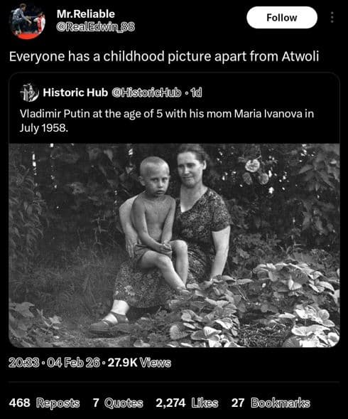 Mr reliable realedwin 88 follow everyone has a childhood picture apart from atwo