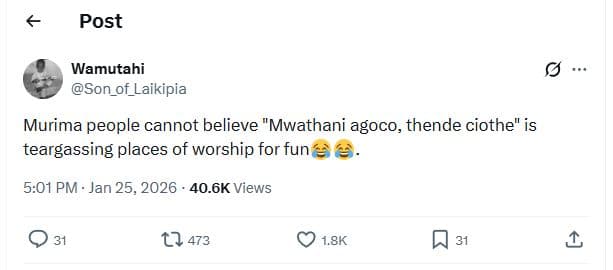 Post wamutahi son_of_laikipia murima people cannot believe mwathani agoco, thend