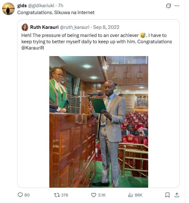 Gids gidikariuki congratulations. sikuwa na internet ruth karauri ruth_karauri .