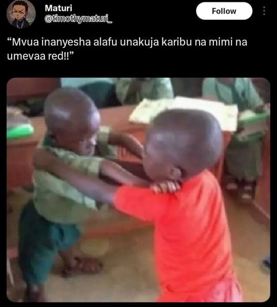 Maturi tmodhymaquii_ follow 'mvua inanyesha alafu unakuja karibu na mimi na umev