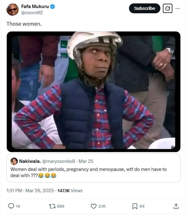 Fafa mukuru osoroke subscribe those women. nakiwala. maryssonko8 mar 25 women de