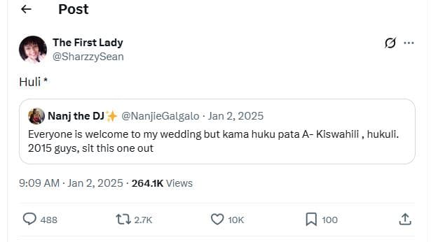 Post the first lady sharzzysean huli nanj the dj nanjiegalgalo jan 2, everyone i