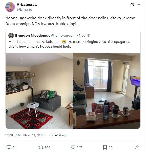 Arizztocrat. limorio_ naona umeweka desk directly in front of the door ndio ukit