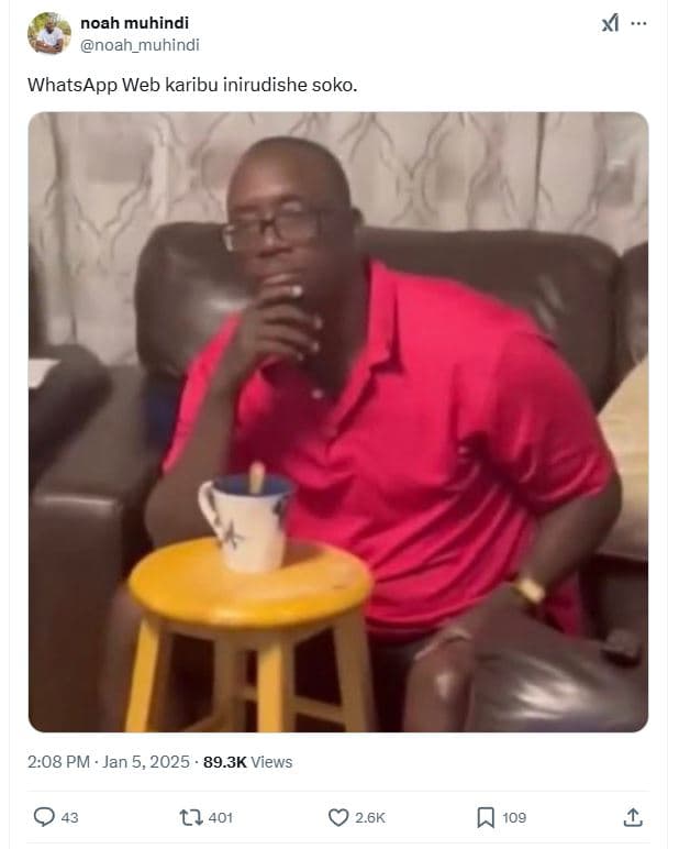 Noah muhindi noah_muhindi whatsapp web karibu inirudishe soko. 2.08 pm . jan 5,