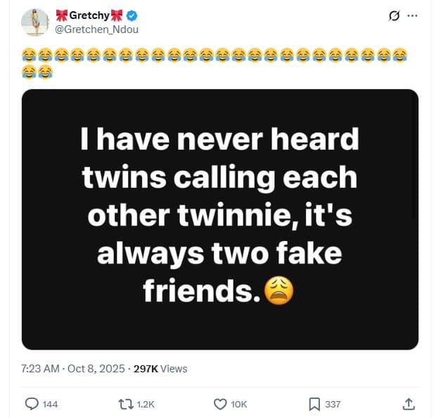 'gretchy gretchen_ndou aaaaaaaa64 g4 4à ihave never heard twins calling each oth