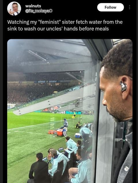 Walnuts isyokayo follow watching my feminist sister fetch water from the sink to