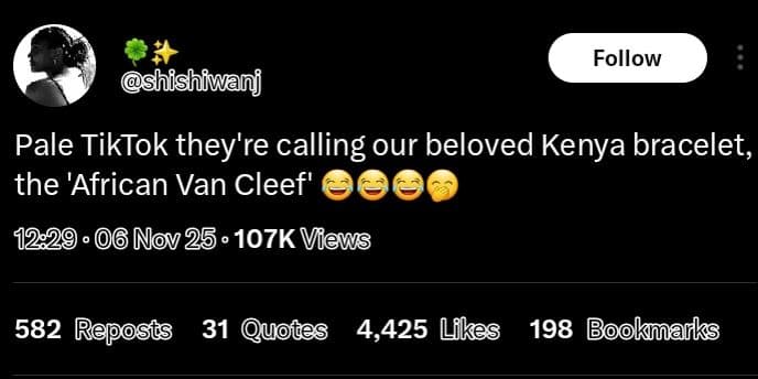Follow shishiwanj pale tiktok they're calling our beloved kenya bracelet, the 'a