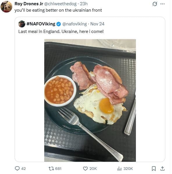 Roy drones jr chiweethedog 23h you'll be eating better on the ukrainian front na