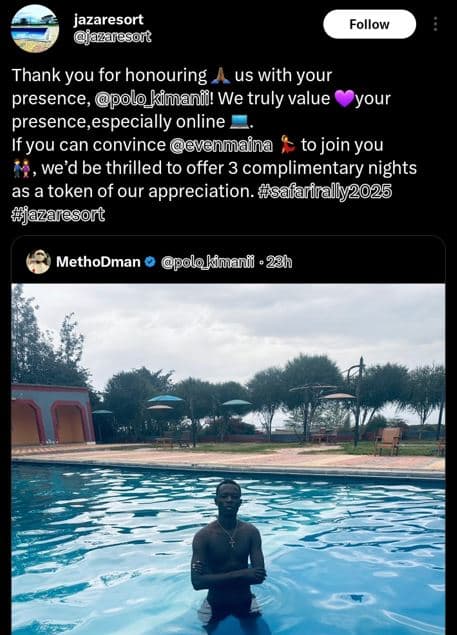 Jazaresort jazaresort follow thank you for honouring us with your presence polo