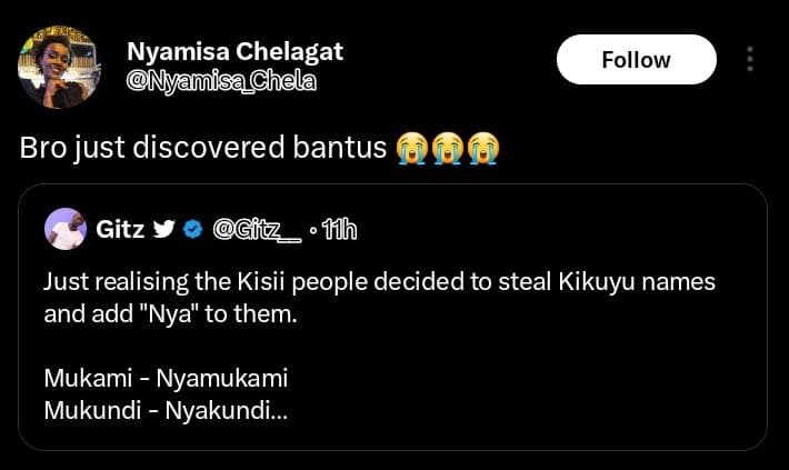 Nyamisa chelagat nyamisachela follow bro just discovered bantus 006 gitz gitz hh