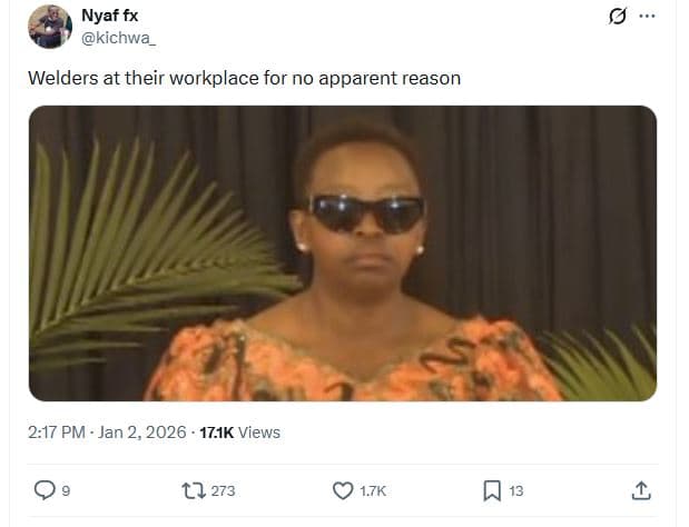 Nyaf fx kichwa welders at their workplace for no apparent reason 2.17 pm jan 2,