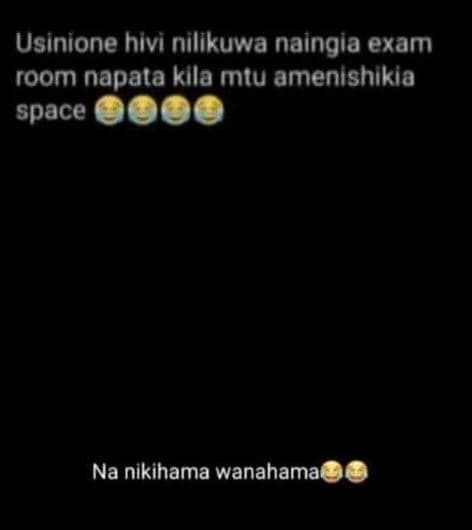 Usinione hívi nilikuwa naingia exam room napata klla mtu amenishikia space na ni